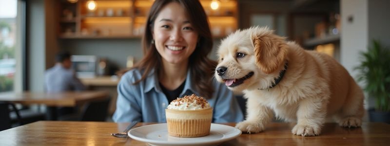 Pet enjoying treats at Bubbs & Bites